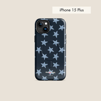 STAR navy magsafe phone case for iPhone.