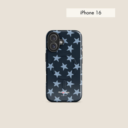STAR navy magsafe phone case for iPhone.