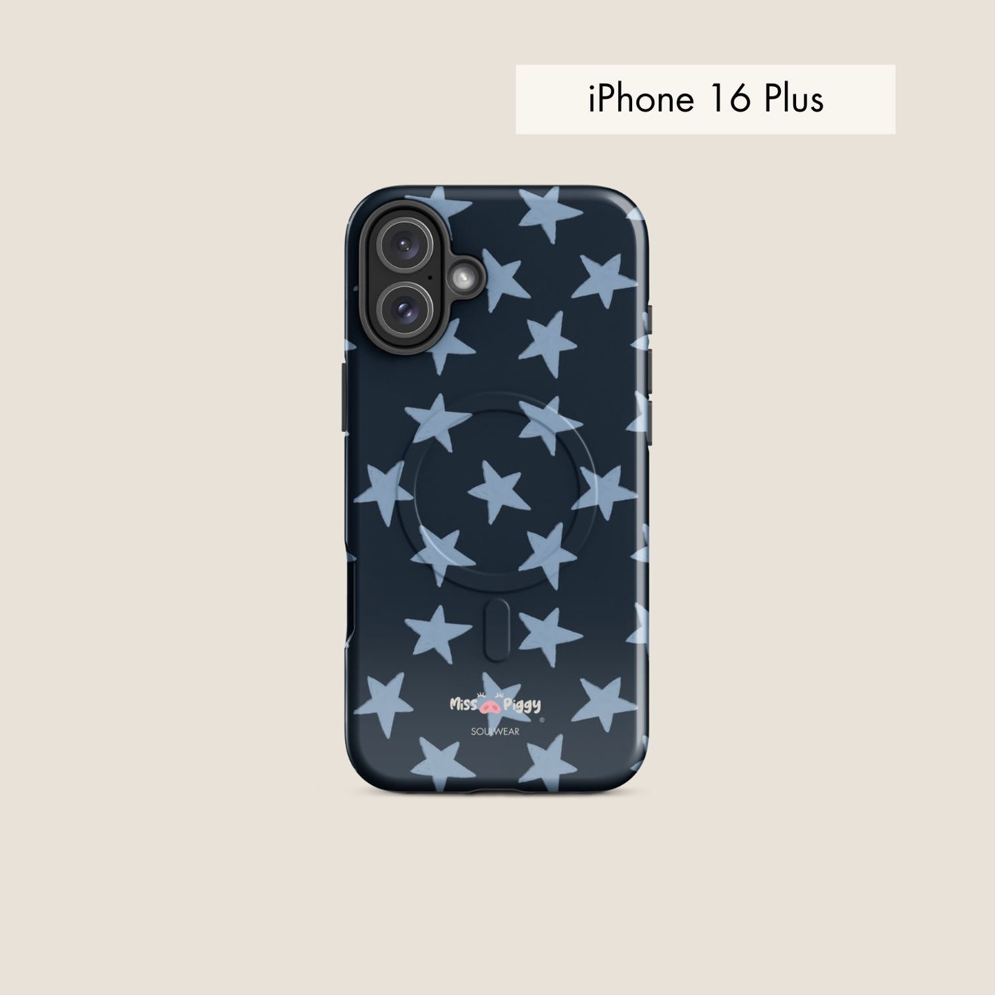 STAR navy magsafe phone case for iPhone.