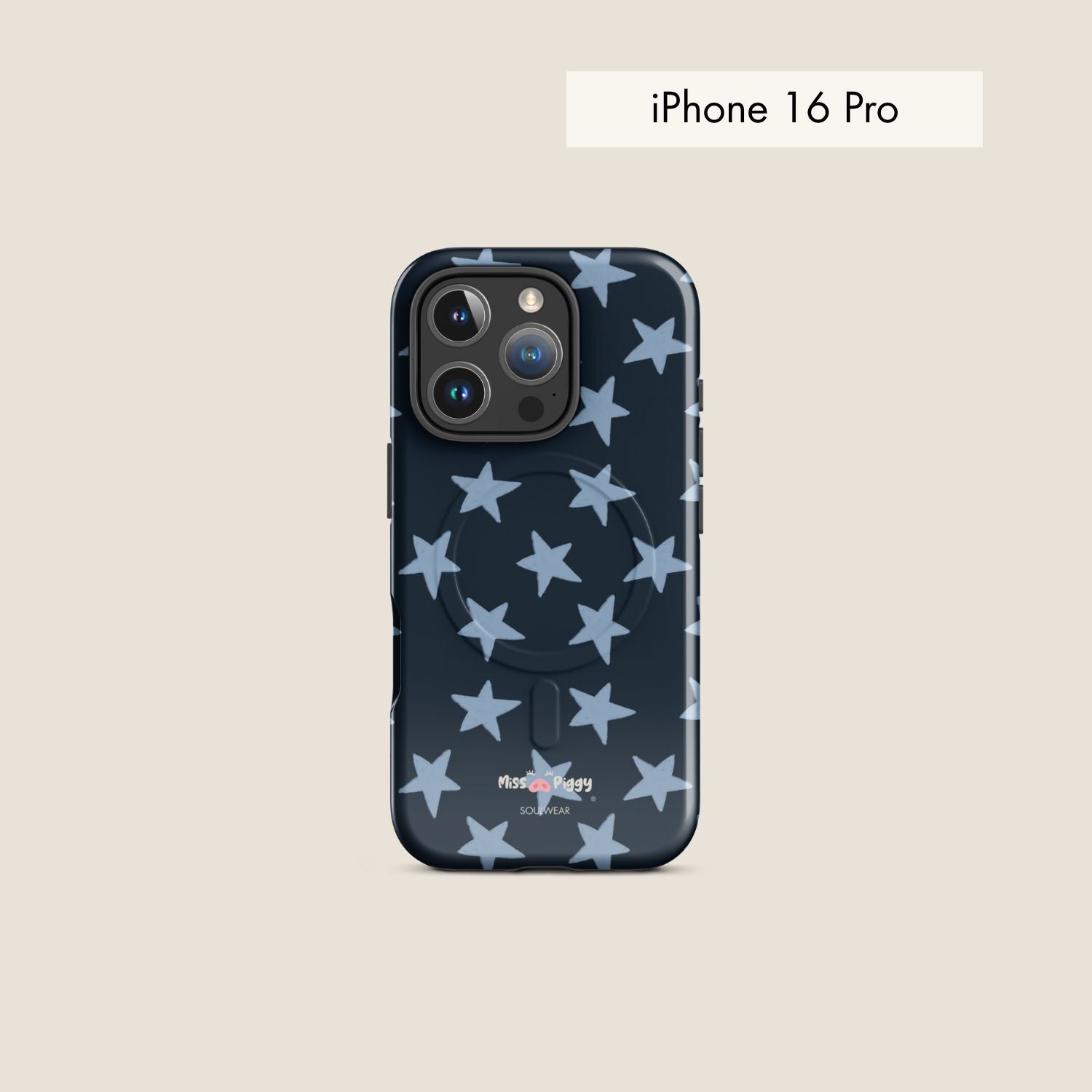 STAR navy magsafe phone case for iPhone.