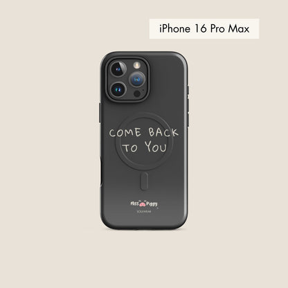 COME BACK charcoal magsafe phone case for iPhone.