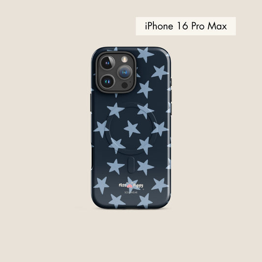STAR navy magsafe phone case for iPhone.