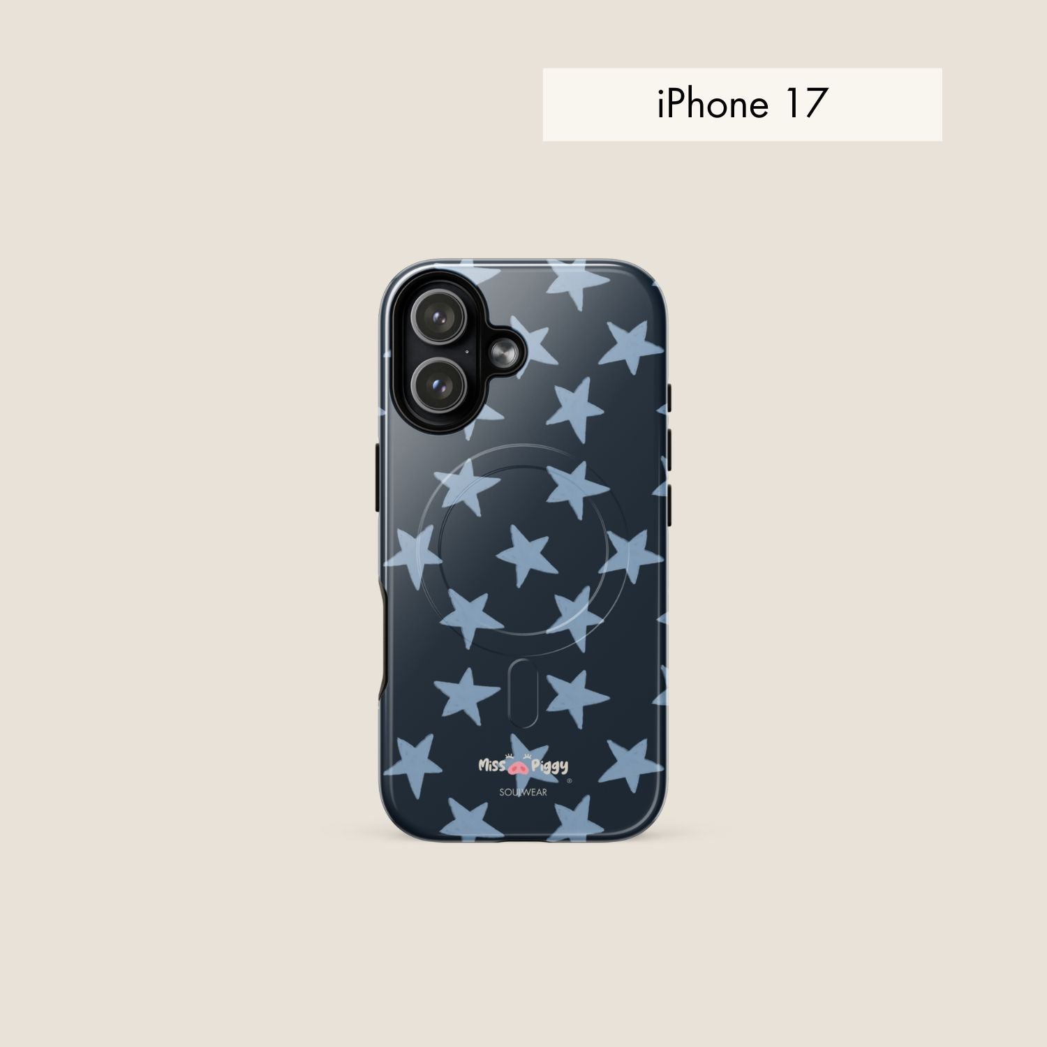 STAR navy magsafe phone case for iPhone.