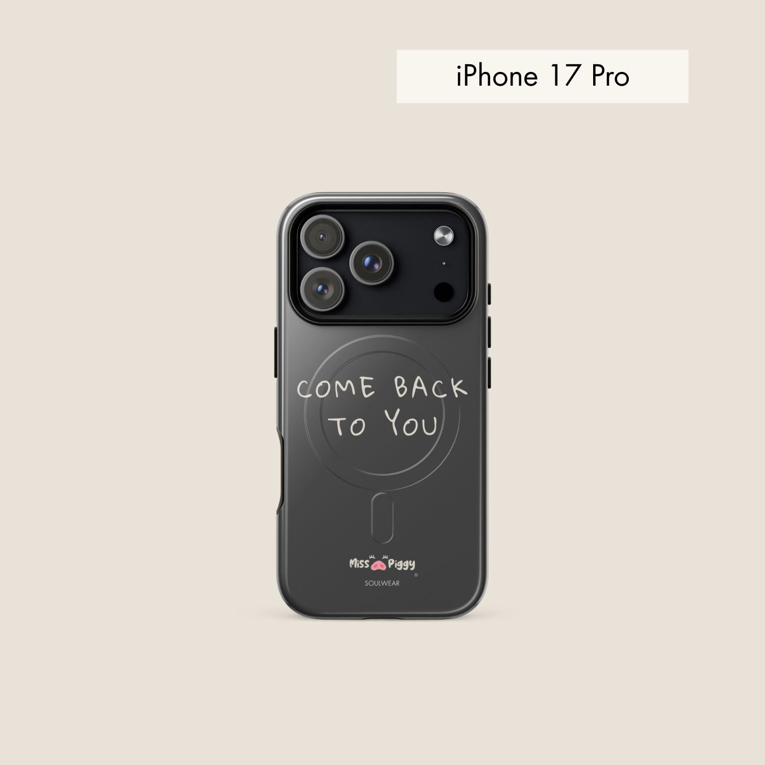 COME BACK charcoal magsafe phone case for iPhone.