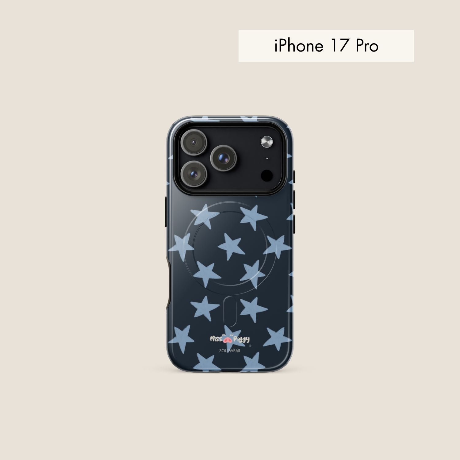 STAR navy magsafe phone case for iPhone.