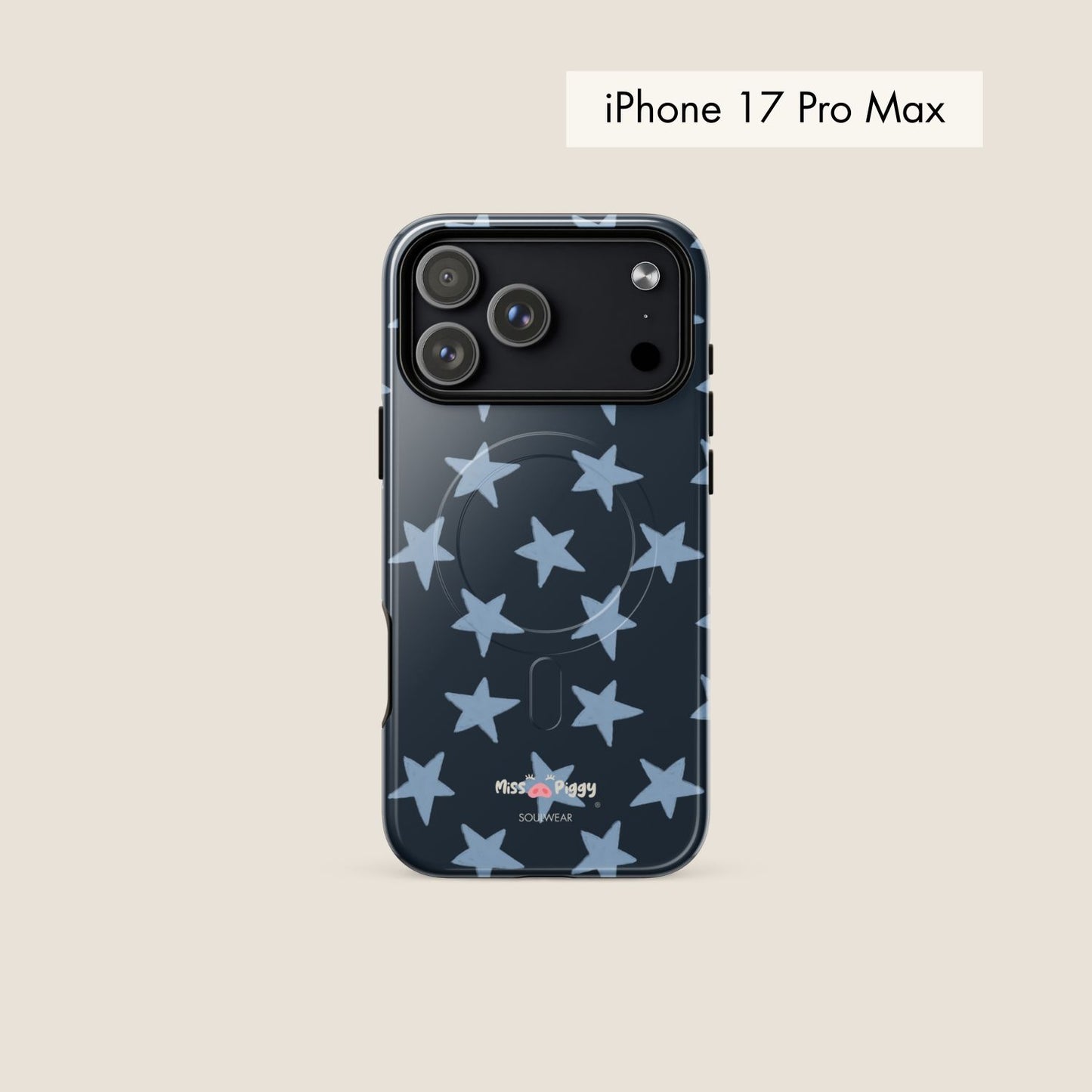 STAR navy magsafe phone case for iPhone.