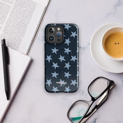 STAR navy magsafe phone case for iPhone.