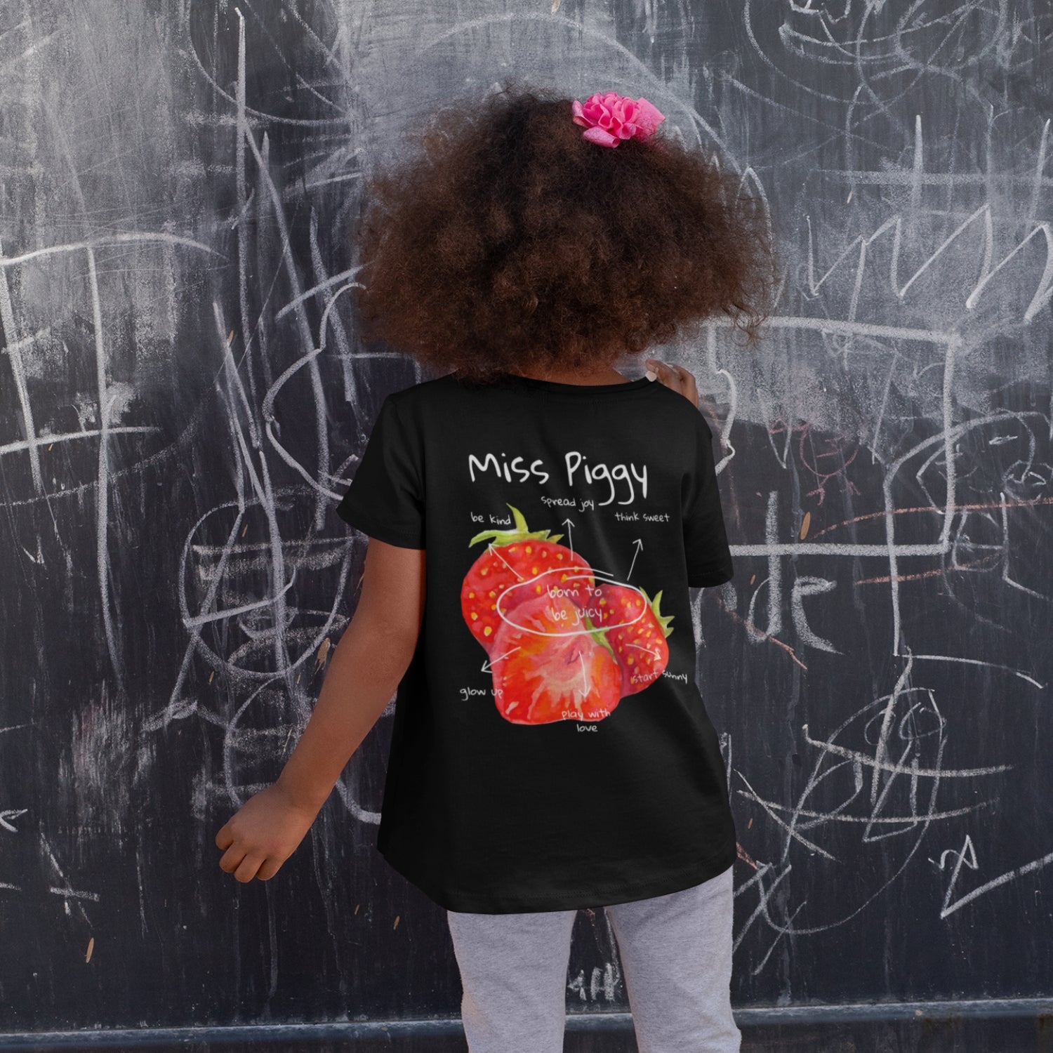 JUICY kids organic t-shirt by Miss Piggy – Soulwear Kids tee in black