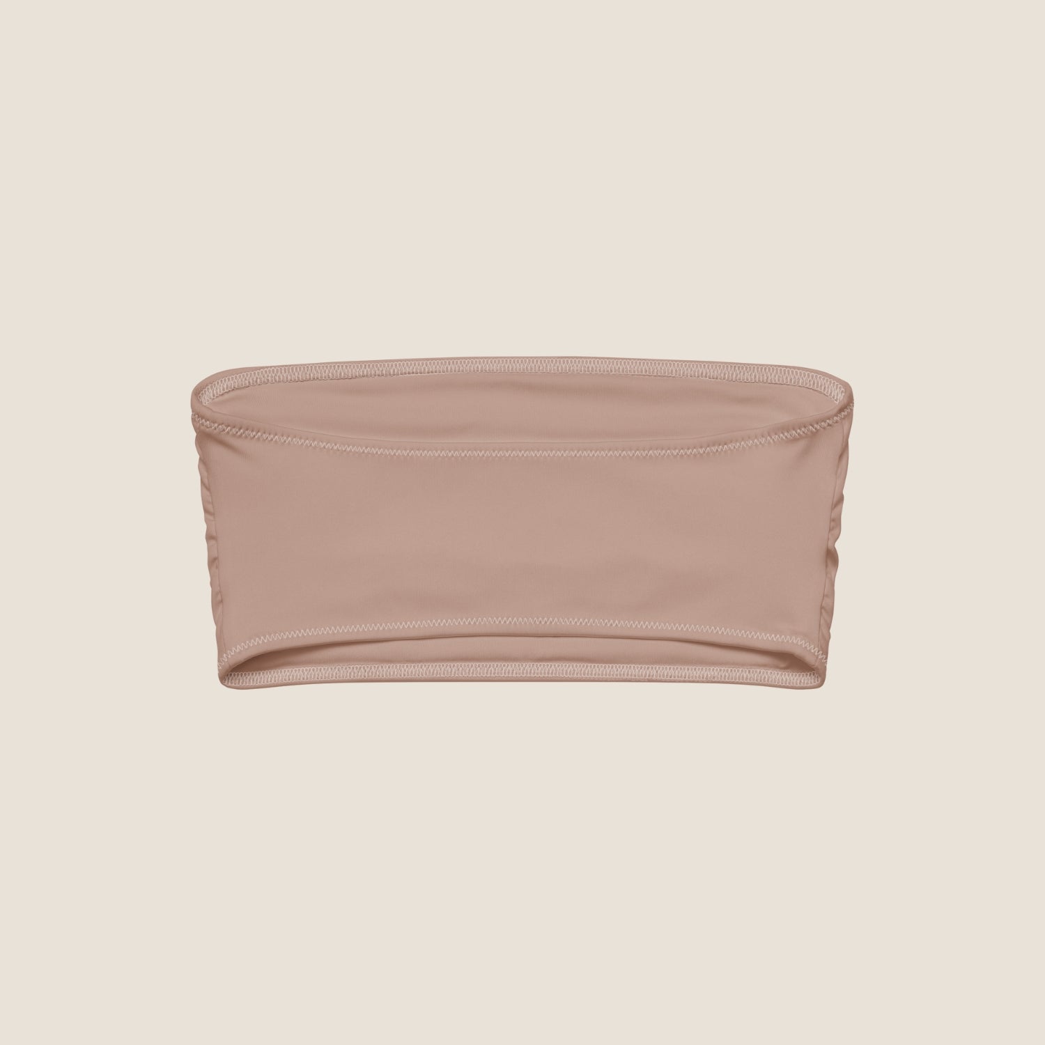MALVA bandeau bikini top in recycled fabric - soft, minimal and made to move gently with the body. Soulwear for sun and presence.