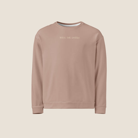 Recycled unisex malva sweater from Miss Piggy Soulwear collection.