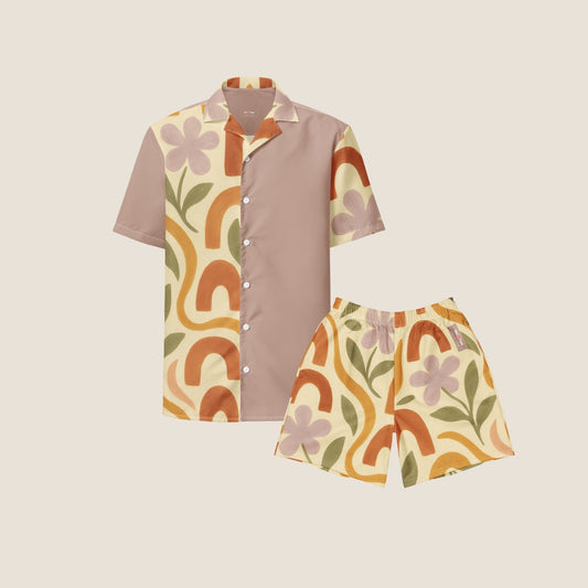 MEDITERRANEAN recycled shirt and shorts by Miss Piggy – featherlight soulwear capsule set
