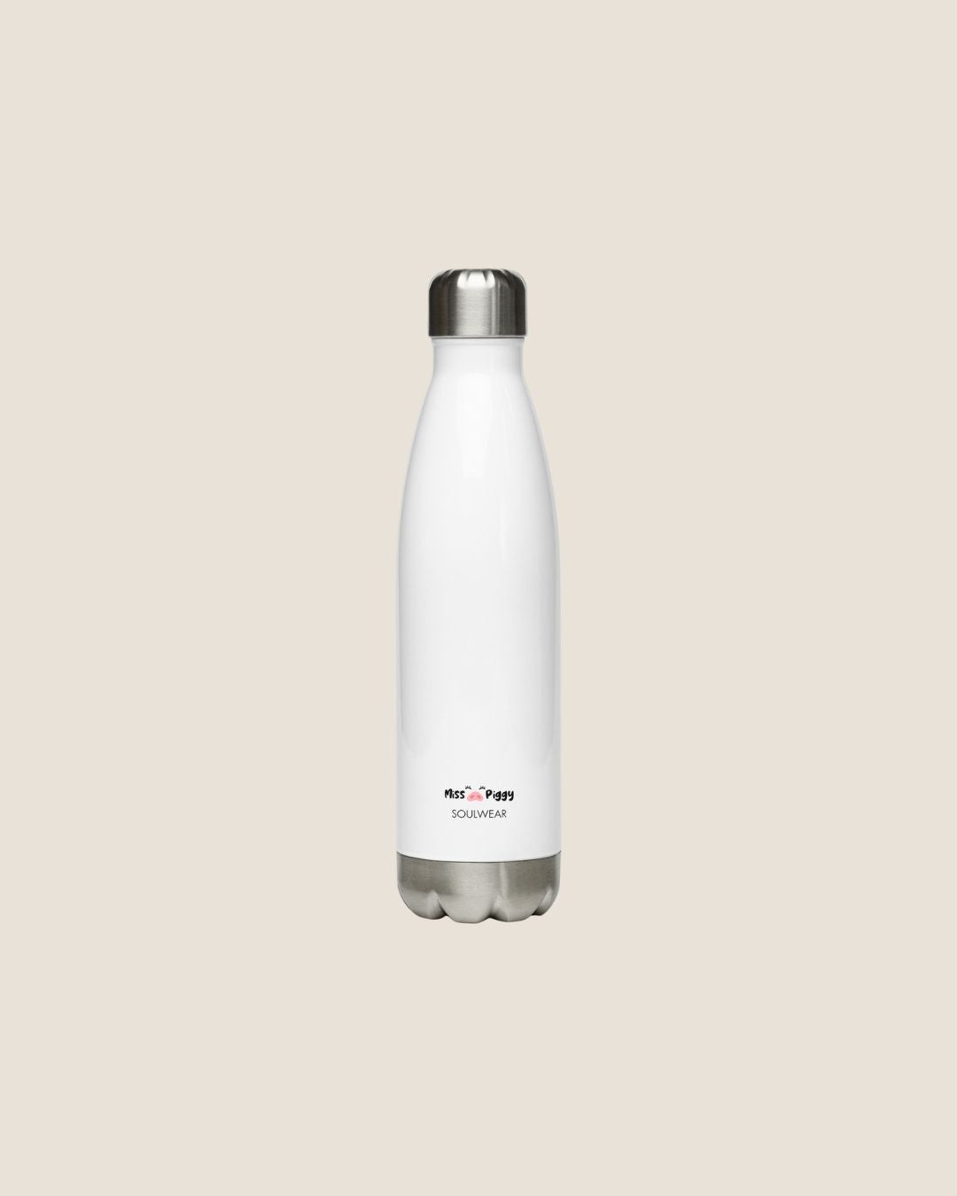 MISS PIGGY Soulwear Still bottle in glossy white stainless steel by Miss Piggy – Soulwear.