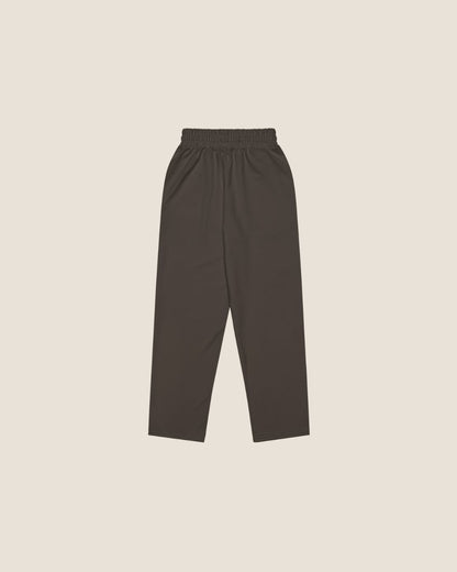 MISS PIGGY BASIC WIDE SWEATPANTS incharcoal with off-white print, made from recycled materials.