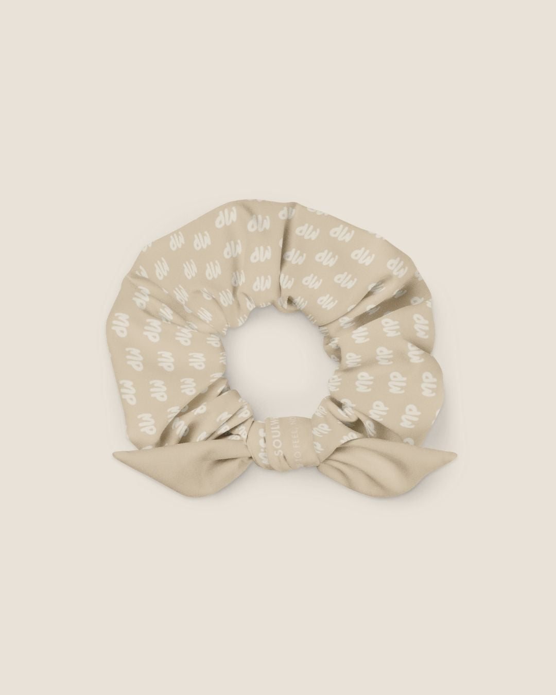 MONOGRAM recycled scrunchie in desert by Miss Piggy – Soulwear.