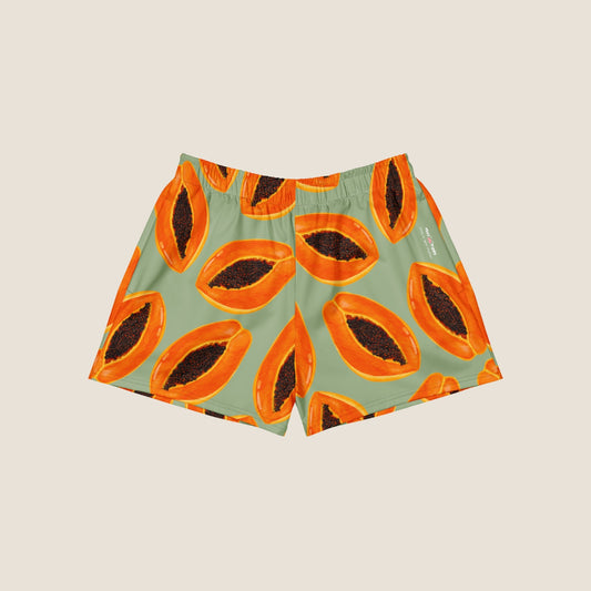 Papaya recycled summer shorts from Miss Piggy Soulwear.