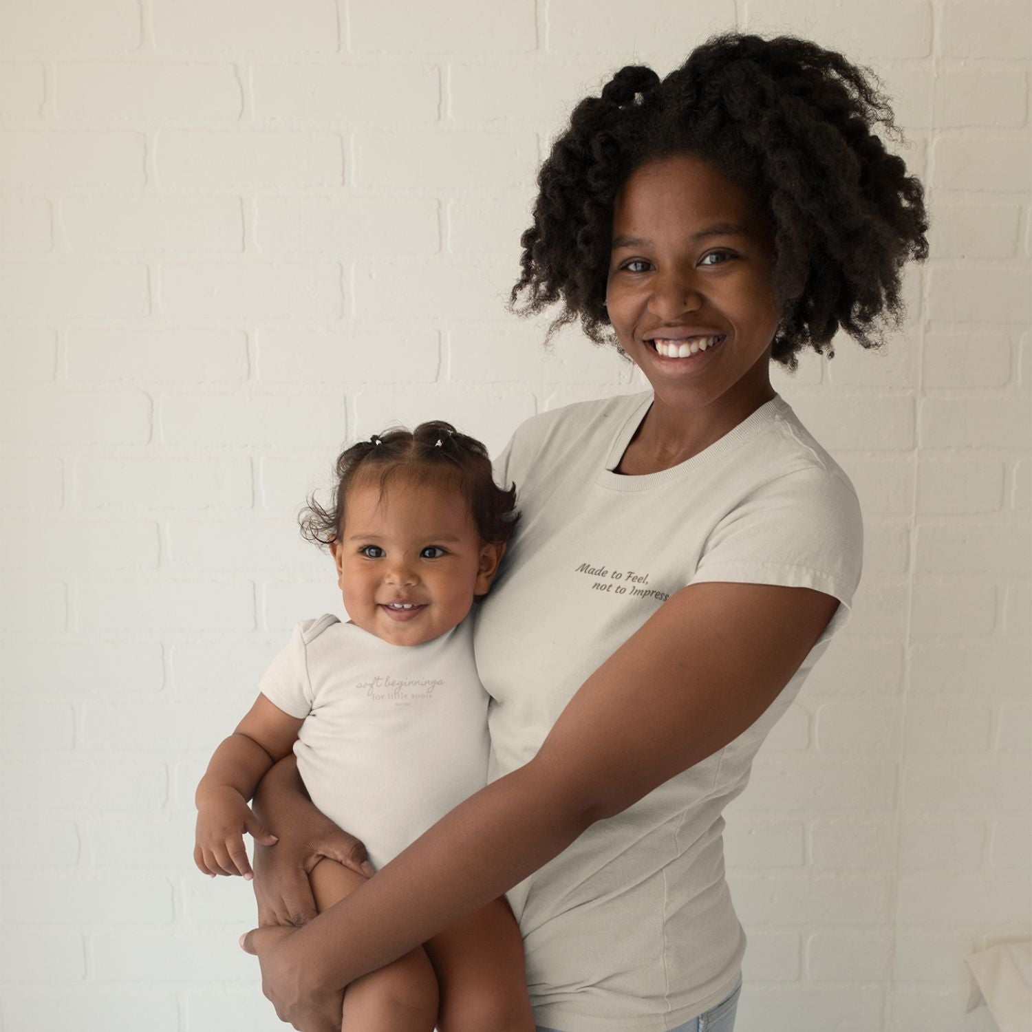 Soft Beginnings organic baby bodysuit in natural colour