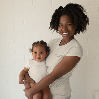 Soft Beginnings organic baby bodysuit in natural colour