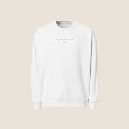 Organic oversized white sweater from Miss Piggy Soulwear collection.