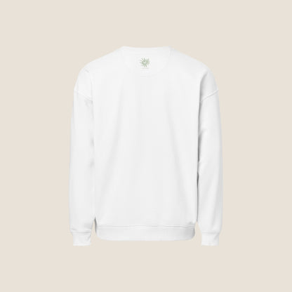 Organic oversized white sweater from Miss Piggy Soulwear collection.