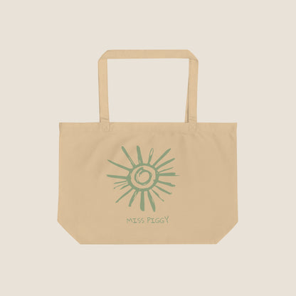SUN large organic tote bag by Miss Piggy – eco-conscious summer carryall