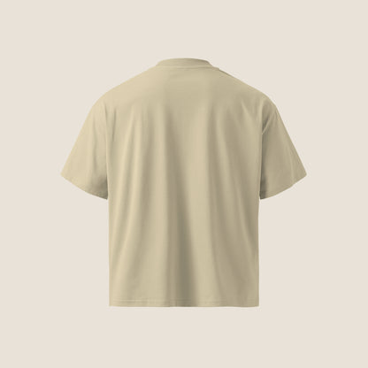 SUN oversized organic t-shirt by Miss Piggy – Soulwear tee in stone color